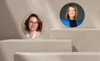 Na zdjęciu Joanna Bartoszko-Lipka (po lewej), kierownik ds. budowania doświadczenia pracowników i projektów HR, a także Oliwia Gołębiowska, dyrektor ds. rozwoju ludzi i organizacji w Saint-Gobain / Fot. ShinnenStudio, Shutterstock