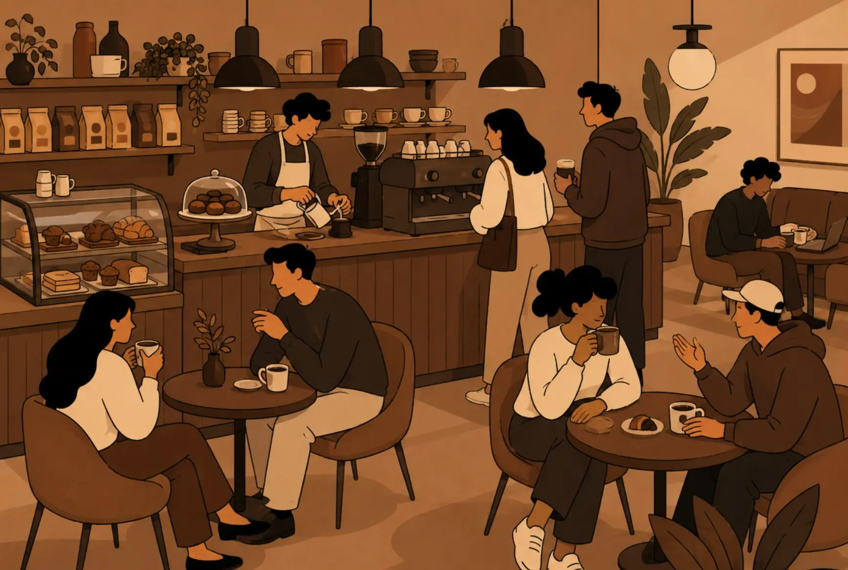 Polacy w kawiarni doceniają spienione mleko i latte art / Fot. Mat. własne