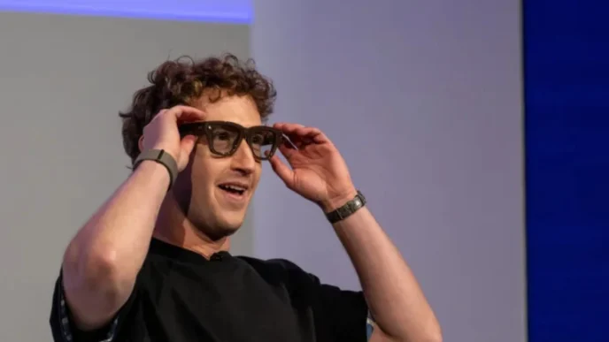 Mark Zuckerberg z okularami Meta Ray-Ban Display AI / Fot. Getty