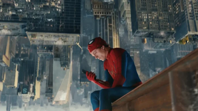 Tom Holland w scenie z filmu „Spider-Man: Brand New Day” / Fot. Sony Pictures