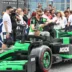 Bolid Formuły 1 naturalnych rozmiarów, zbudowany z klocków Lego w Miami.