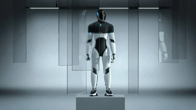 Robot firmy Neura Robotics na wizualizacji