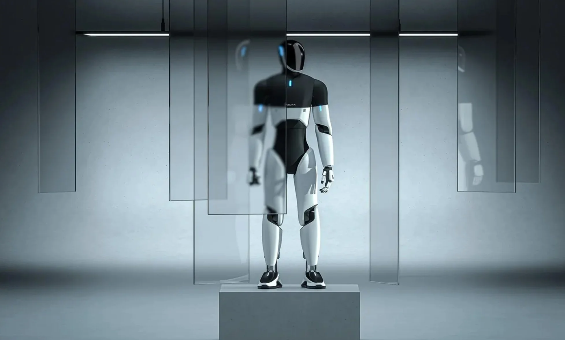 Robot firmy Neura Robotics na wizualizacji